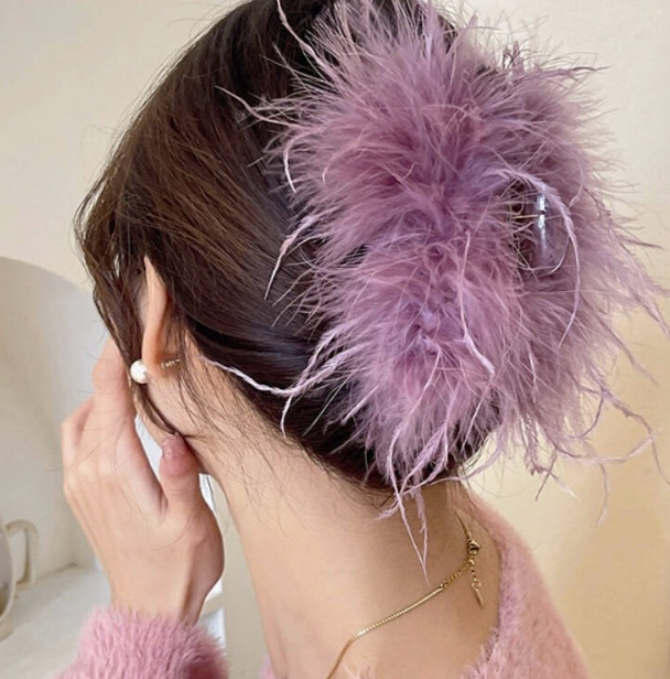 Feather Hair Claw Clip