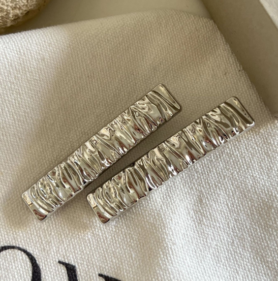 Metallic Textured Hairpins