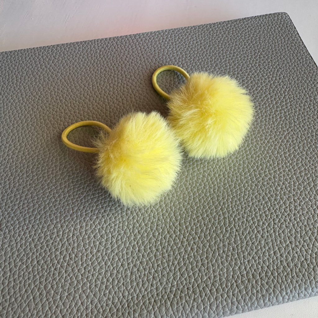 Fluffy Pom-Pom Hair Ties (Set of 2)