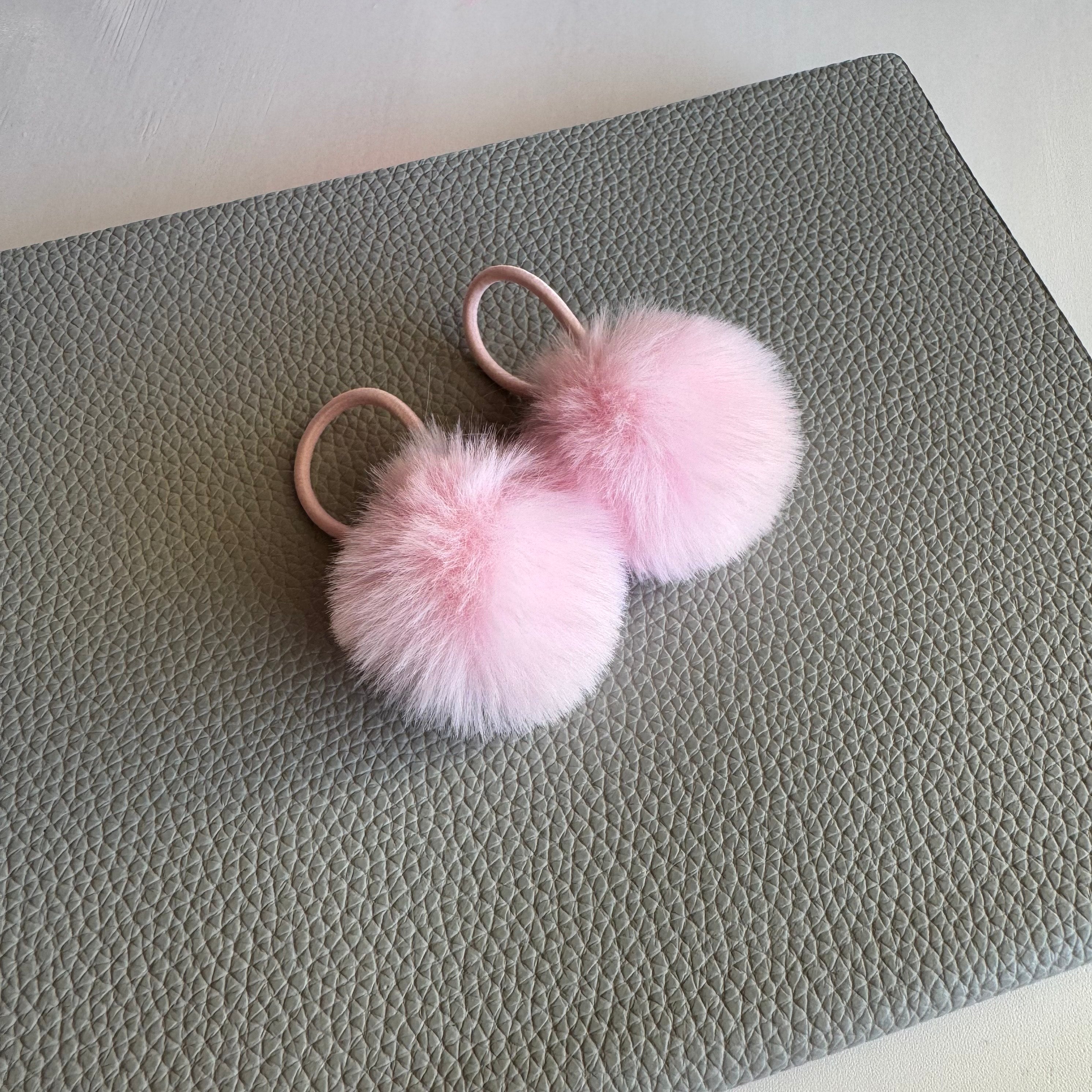 Fluffy Pom-Pom Hair Ties (Set of 2)