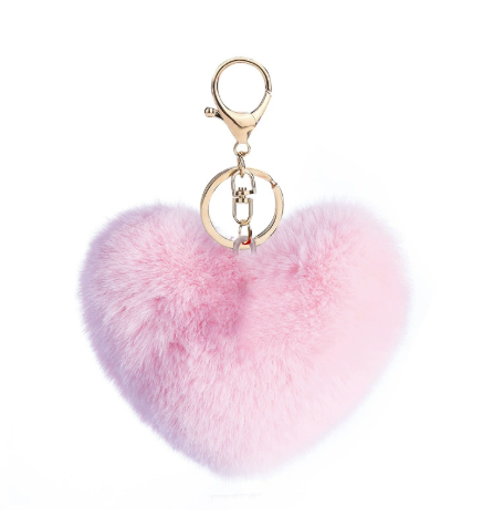 Heart Plush Keychain