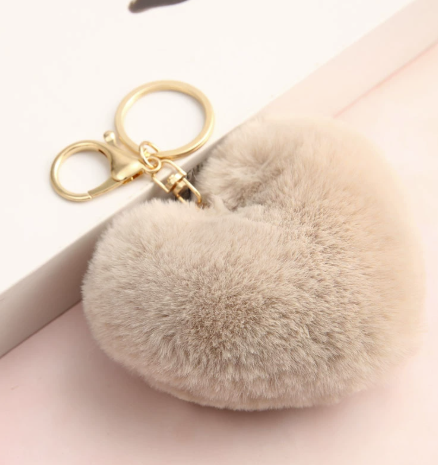 Heart Plush Keychain